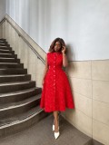 Floral Print Sleeveless Split Midi Dress GCNE-73988