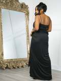 Solid Color Ruched Spaghetti Straps Maxi Dress GTYZ-7619