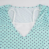 Sport Polka Dot Print Three Piece Shorts Set GPKJ-MR50418