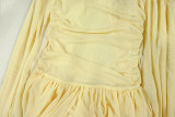 Solid Color One Shoulder Mini Dress GJYO-JD305807