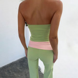 Contrast Color Sport Two Piece Pants Set GPKJ-MR51266