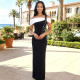 Off Shoulder Hot Diamond Maxi Dress BY-7783