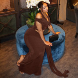 Solid Color Hollow Out Maxi Dress GJYO-JD305763