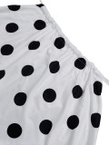 Polka Dot Print Backless Two Piece Skirts Set HNIF-YY045