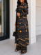 Long Sleeve Print Coat Skin Two Piece Pants Set HNIF-HN188