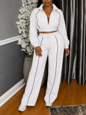 Sport Zipper Long Sleeve Pants 2 Piece Set HNIF-GY336