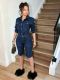 Long Sleeve Fifth Pants Denim 2 Piece Set MEM-88717
