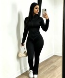Tight Long Sleeve Micro Flare Pants 2 Piece Set(With Headscarf) TK-6356