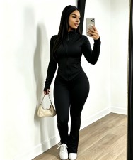 Tight Long Sleeve Micro Flare Pants 2 Piece Set(With Headscarf) TK-6356