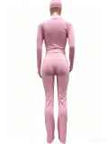Tight Long Sleeve Micro Flare Pants 2 Piece Set(With Headscarf) TK-6356