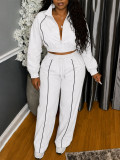 Sport Zipper Long Sleeve Pants 2 Piece Set HNIF-GY336