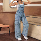 Cowboy Shoulder Strap Jumpsuit GDAM-218972