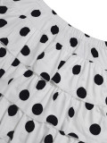Polka Dot Print Backless Two Piece Skirts Set HNIF-YY045