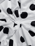 Polka Dot Print Backless Two Piece Skirts Set HNIF-YY045
