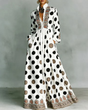 Plus Size Patterned Printed Long Dress GQLK-KG6697