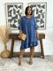 Plus Size Irregular Ruffles Denim Midi Dress GYLN-0636