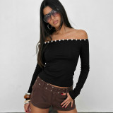 One Shoulder Long Sleeve Knits Top GSBW-J26TP352