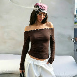 One Shoulder Long Sleeve Knits Top GSBW-J26TP352