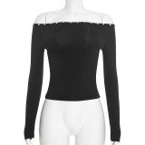 One Shoulder Long Sleeve Knits Top GSBW-J26TP352