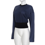 Stripe Long Sleeve Tops GSBW-C26TP307