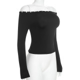 One Shoulder Long Sleeve Knits Top GSBW-J26TP352