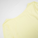 Solid Color Backless Long Sleeve Top GSBW-D26TP310