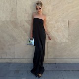 Solid Color Backless Maxi Dress GYME-K6D14269A