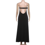 Solid Color Backless Maxi Dress GYME-K6D14269A
