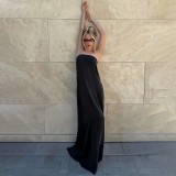 Solid Color Backless Maxi Dress GYME-K6D14269A