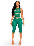 Hollow Out Sleeveless Seventh Jumpsuit CH-26083