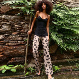 Irregular Print Casual Pants GYME-K6P13512A