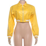 Retro Embroidery Leather Coat XEF-K6C14276A