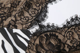 Mesh Patchwork V Neck Print Maxi Dress GZJQ-K6D15982A