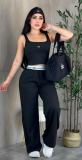 VIP1 Letter Print Sleeveless Sport Pants Suit(With Hairband) GYSF-6390