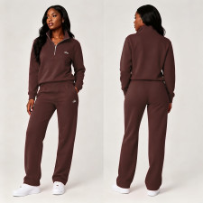 VIP1 Print Long Sleeve Sport Two Piece Pants Set QKYF-71658