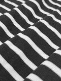 Stripe Knits Long Sleeve Long Dress ZDF-33553