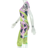 Fashion Print Sleeveless Two Piece Pants Set GJYO-JS919212
