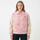 Double Layer Threaded  Print Contrast Color Jackets YNSF-8038