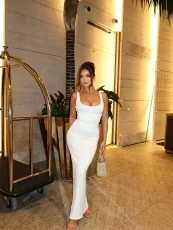 Square Neck Sleeveless Maxi Dress GADE-11453