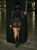 See Through Mesh Bodycon Dress GFCF-1566