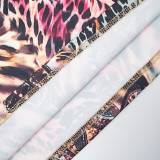 Leopard Print Long Sleeve Backless Mini Dress GSZM-D26DS306