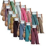 Plus Size Stripe Printed Casual Wide Leg Pants QXLB-XRB-8DYRGN