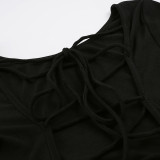 Long Sleeve Backless Bandage Dress GPKJ-MR51165