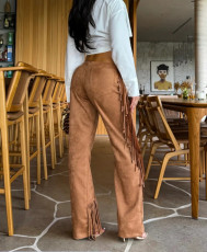 Suede Tassel Casual Pants GRNH-28231