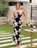 Embroidered  Off Shoulder Evening Dress YMYF-9579