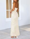 Embroidered  Off Shoulder Evening Dress YMYF-9579