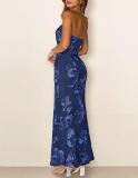 Embroidered  Off Shoulder Evening Dress YMYF-9579