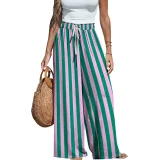 Plus Size Stripe Printed Casual Wide Leg Pants QXLB-XRB-8DYRGN