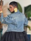 Long Sleeve Washed Denim Coat GYLN-1936