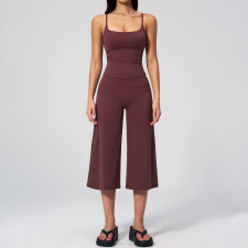 Outdoor Casual Yoga Cami Top And Cropped Pants Set GZZC-TZ5555-4